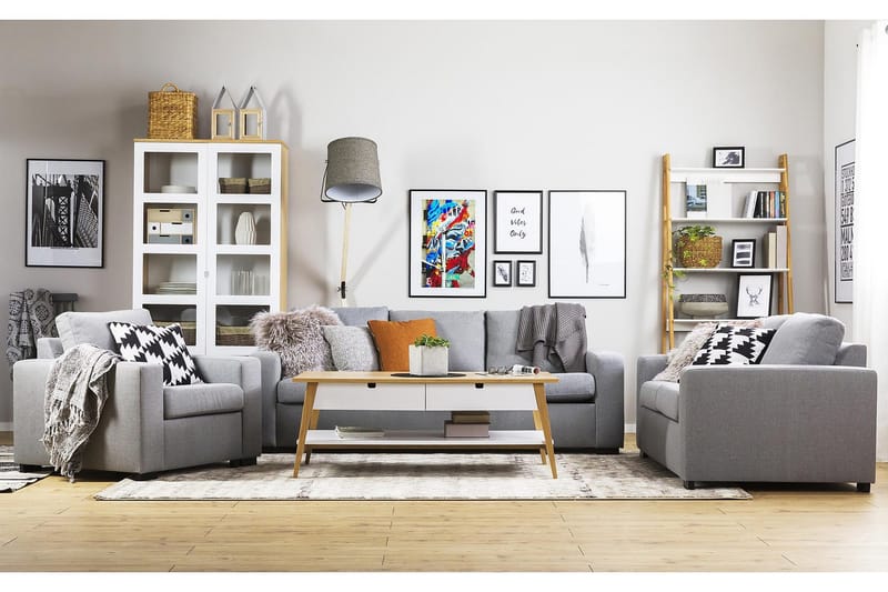 Crazy 3-istuttava Kangassohva - Harmaa - Huonekalut - Sohva - 3:n istuttava sohva