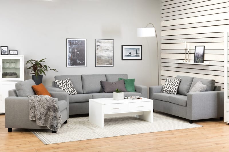 Crazy 3-istuttava Kangassohva - Harmaa - Huonekalut - Sohva - 3:n istuttava sohva