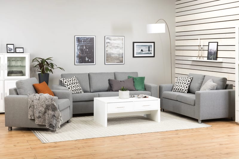 Crazy 3-istuttava Kangassohva - Harmaa - Huonekalut - Sohva - 3:n istuttava sohva