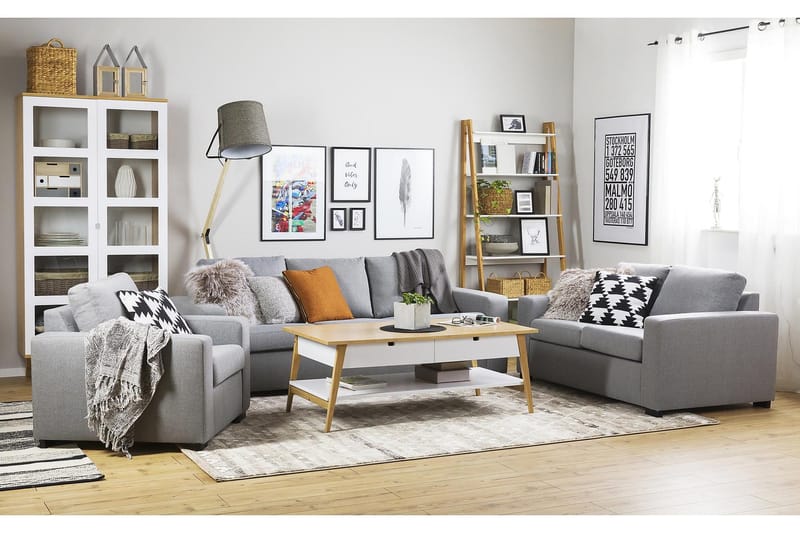 Crazy 3-istuttava Kangassohva - Harmaa - Huonekalut - Sohva - 3:n istuttava sohva