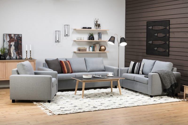 Crazy 3-istuttava Kangassohva - Harmaa - Huonekalut - Sohva - 3:n istuttava sohva