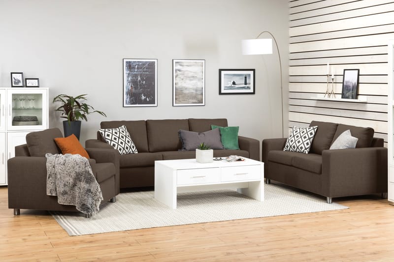 Crazy 3-istuttava Kangassohva - Ruskea - Huonekalut - Sohva - 3:n istuttava sohva