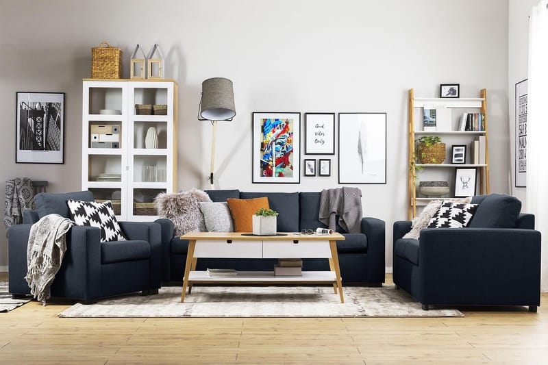 Crazy 3-istuttava Kangassohva - Sininen - Huonekalut - Sohva - 3:n istuttava sohva