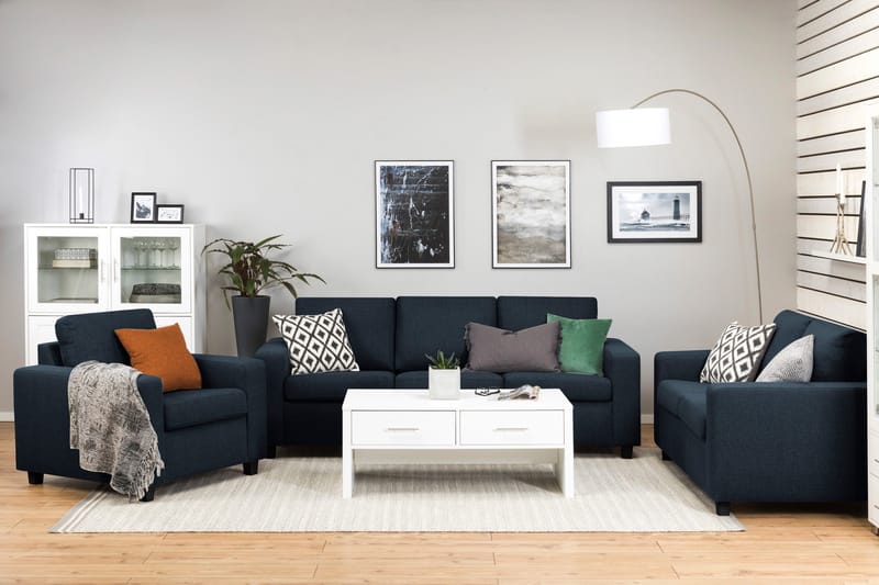 Crazy 3-istuttava Kangassohva - Sininen - Huonekalut - Sohva - 3:n istuttava sohva