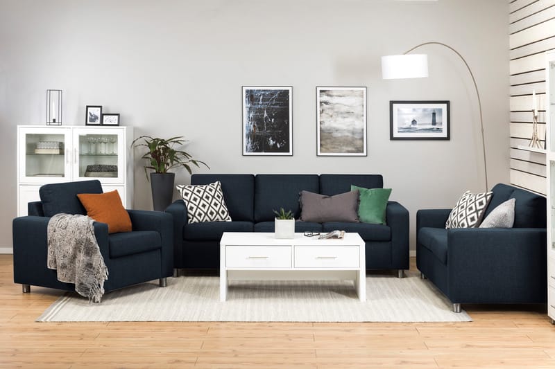 Crazy 3-istuttava Kangassohva - Sininen - Huonekalut - Sohva - 3:n istuttava sohva