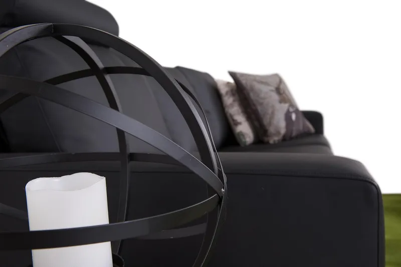 Crazy 3-istuttava Keinonahkasohva - Musta - Huonekalut - Sohva - 3:n istuttava sohva