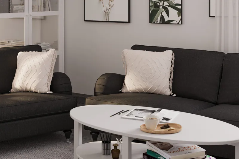 Howard Classic 2-istuttava Kangassohva - Tummanharmaa - Huonekalut - Sohva - 2:n istuttava sohva