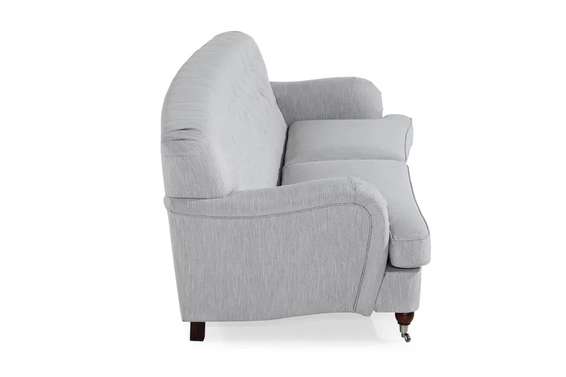 Howard Riviera 3-istuttava Kaareva Kangassohva - Harmaa - Huonekalut - Sohva - 3:n istuttava sohva