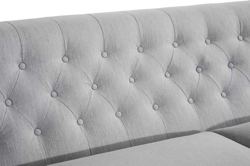 Howard Riviera 3-istuttava Kaareva Kangassohva - Harmaa - Huonekalut - Sohva - 3:n istuttava sohva