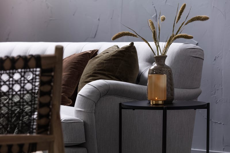 Howard Riviera 3-istuttava Kaareva Kangassohva - Harmaa - Huonekalut - Sohva - 3:n istuttava sohva