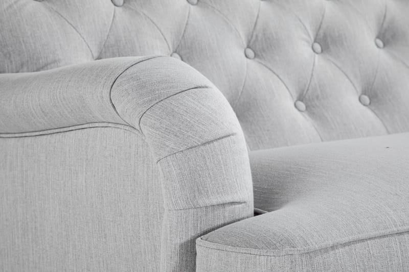 Howard Riviera 3-istuttava Kaareva Kangassohva - Harmaa - Huonekalut - Sohva - 3:n istuttava sohva