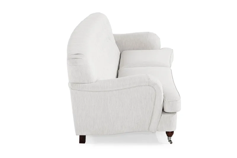 Howard Riviera 3-istuttava Kaareva Kangassohva - Vaaleanharmaa - Huonekalut - Sohva - 3:n istuttava sohva