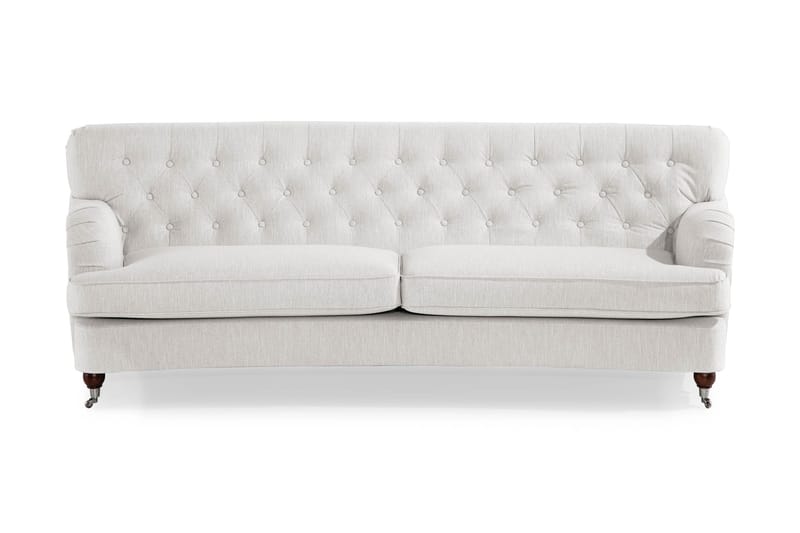 Howard Riviera 3-istuttava Kaareva Kangassohva - Vaaleanharmaa - Huonekalut - Sohva - 3:n istuttava sohva