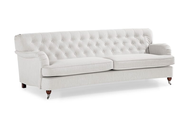 Howard Riviera 3-istuttava Kaareva Kangassohva - Vaaleanharmaa - Huonekalut - Sohva - 3:n istuttava sohva