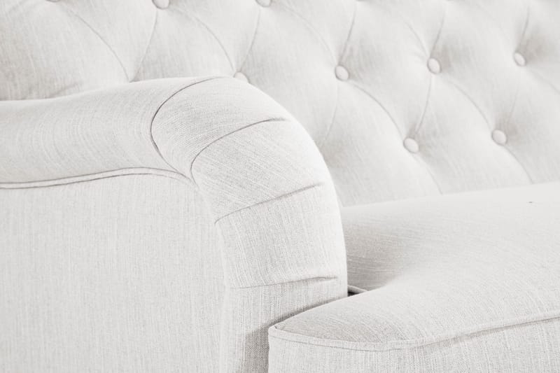 Howard Riviera 3-istuttava Kaareva Kangassohva - Vaaleanharmaa - Huonekalut - Sohva - 3:n istuttava sohva