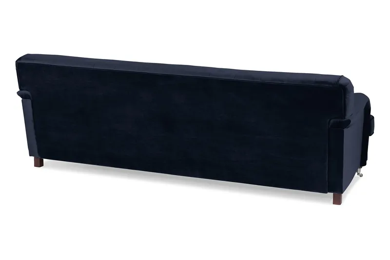 Howard Riviera 3-istuttava Kaareva Samettisohva - Sininen - Huonekalut - Sohva - 3:n istuttava sohva