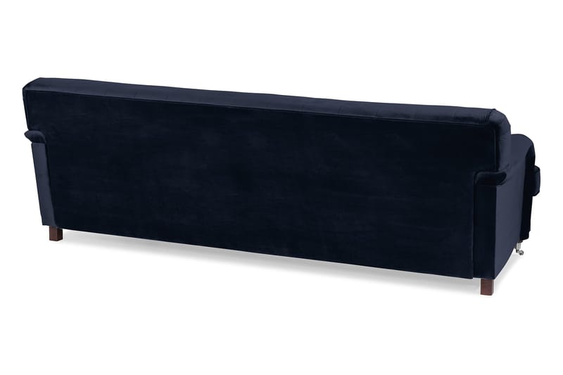 Howard Riviera 3-istuttava Kaareva Samettisohva - Sininen - Huonekalut - Sohva - 3:n istuttava sohva