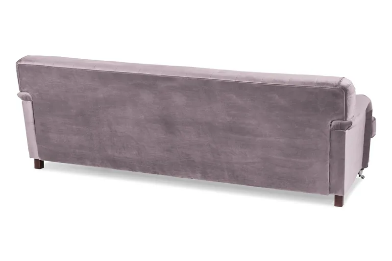 Howard Riviera 3-istuttava Kaareva Samettisohva - Violetti - Huonekalut - Sohva - 3:n istuttava sohva