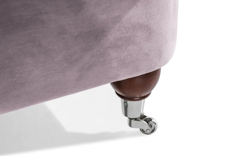 Howard Riviera 3-istuttava Kaareva Samettisohva - Violetti - Huonekalut - Sohva - 3:n istuttava sohva