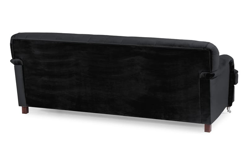 Howard Riviera 3-istuttava Samettisohva - Musta - Huonekalut - Sohva - 3:n istuttava sohva