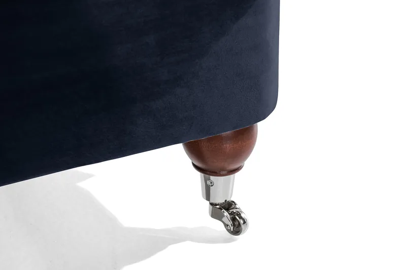 Howard Riviera 3-istuttava Samettisohva - Sininen - Huonekalut - Sohva - 3:n istuttava sohva