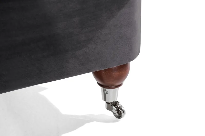 Howard Riviera 3-istuttava Samettisohva - Tummanharmaa - Huonekalut - Sohva - 3:n istuttava sohva