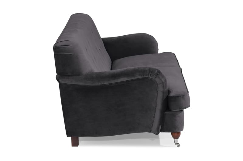 Howard Riviera 3-istuttava Samettisohva - Tummanharmaa - Huonekalut - Sohva - 3:n istuttava sohva