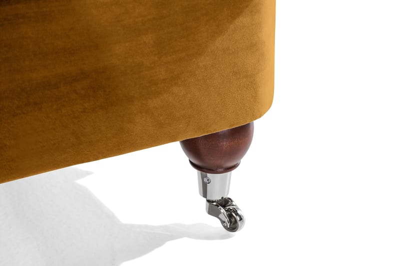 Howard Riviera 3-istuttava Samettisohva - Tummankeltainen - Huonekalut - Sohva - 3:n istuttava sohva