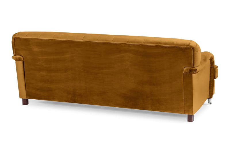 Howard Riviera 3-istuttava Samettisohva - Tummankeltainen - Huonekalut - Sohva - 3:n istuttava sohva