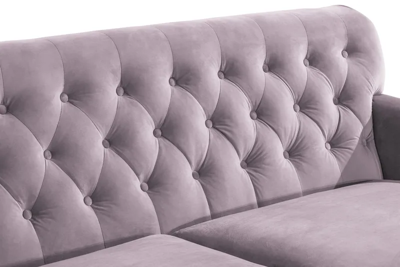 Howard Riviera 3-istuttava Samettisohva - Violetti - Huonekalut - Sohva - 3:n istuttava sohva