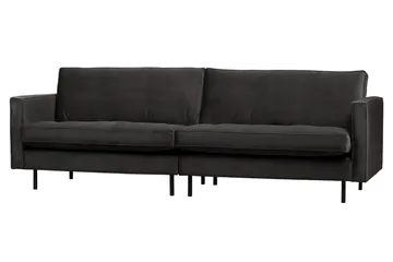 Lissbon 3-istuttava samettisohva 275 cm - Harmaa - Huonekalut - Sohva - 3:n istuttava sohva