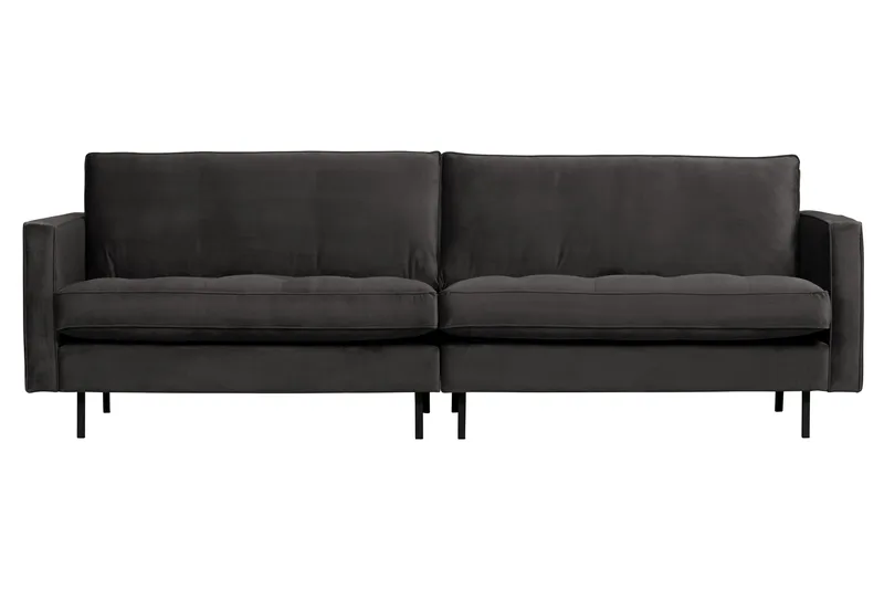 Lissbon 3-istuttava samettisohva 275 cm, Harmaa