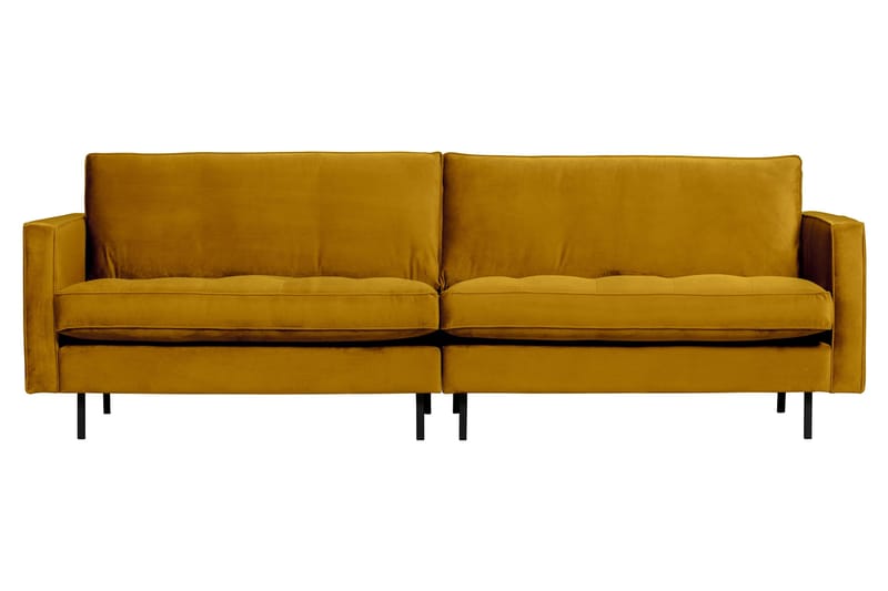 Lissbon 3-istuttava samettisohva 275 cm, Keltainen