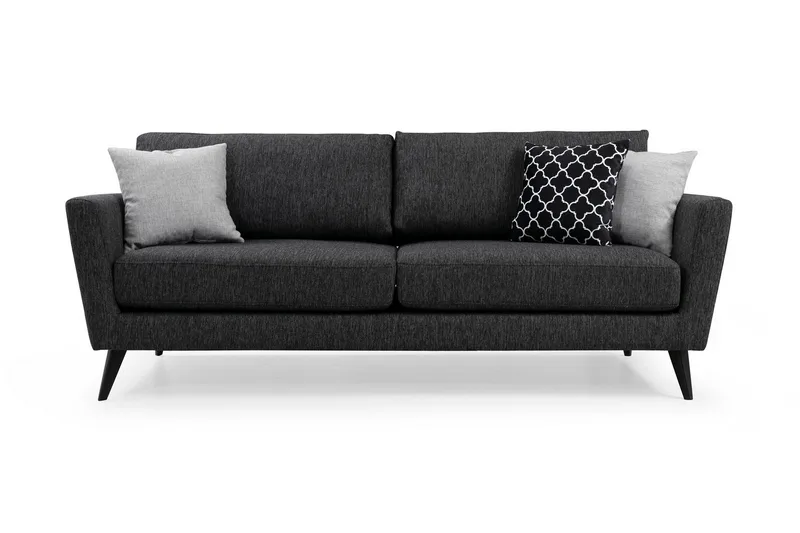 Mangia 3-istuttava vuodesohva 93x178 cm kangasta, Antrasiitti