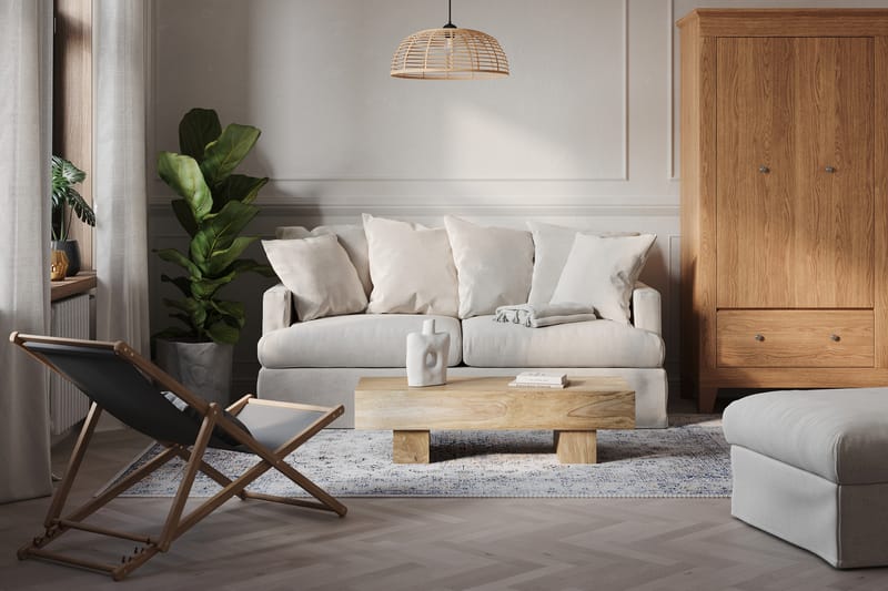 Menard 3-istuttava Kangassohva - Beige - Huonekalut - Sohva - 3:n istuttava sohva