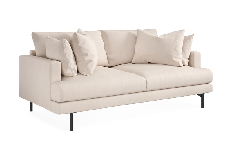 Menard 3-istuttava Syvä Kangassohva 205 cm leveä - Beige - Huonekalut - Sohva - 3:n istuttava sohva