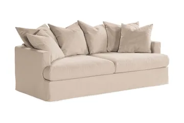 Menard 3-istuttava Syvä Kangassohva - Beige - Huonekalut - Sohva - 3:n istuttava sohva
