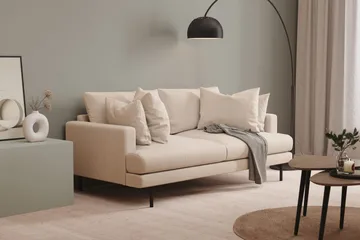 Menard 3-istuttava Syvä Kangassohva - Beige - Huonekalut - Sohva - 3:n istuttava sohva