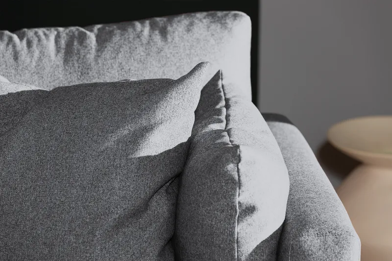 Menard 3-istuttava Syvä Kangassohva - Harmaa - Huonekalut - Sohva - 3:n istuttava sohva