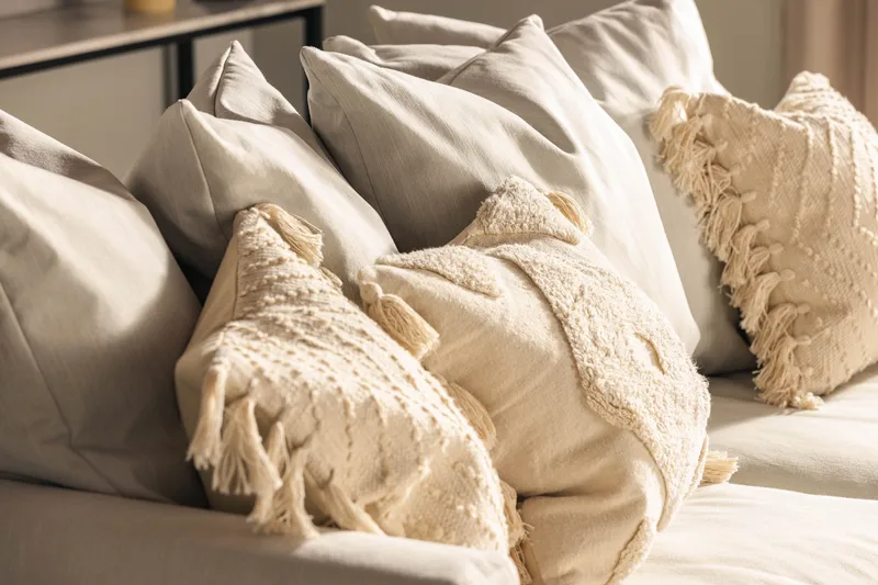 Menard 3-istuttava Syvä Kangassohva - Vaaleanharmaa - Huonekalut - Sohva - 3:n istuttava sohva