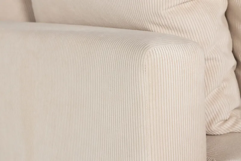 Menard 3-istuttava Syvä Manchestersohva - Beige - Huonekalut - Sohva - 3:n istuttava sohva