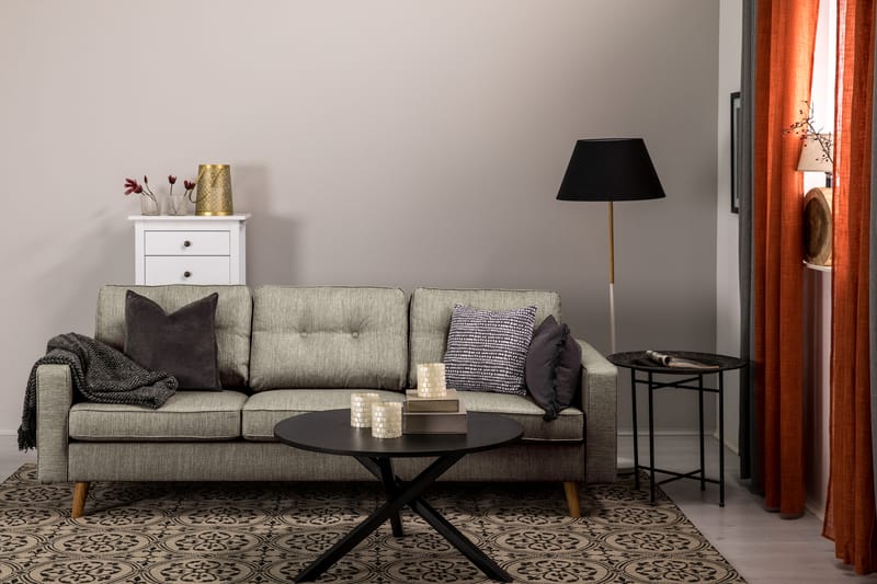 Monroe 3-istuttava Kangassohva - Beige / Harmaa - Huonekalut - Sohva - 3:n istuttava sohva