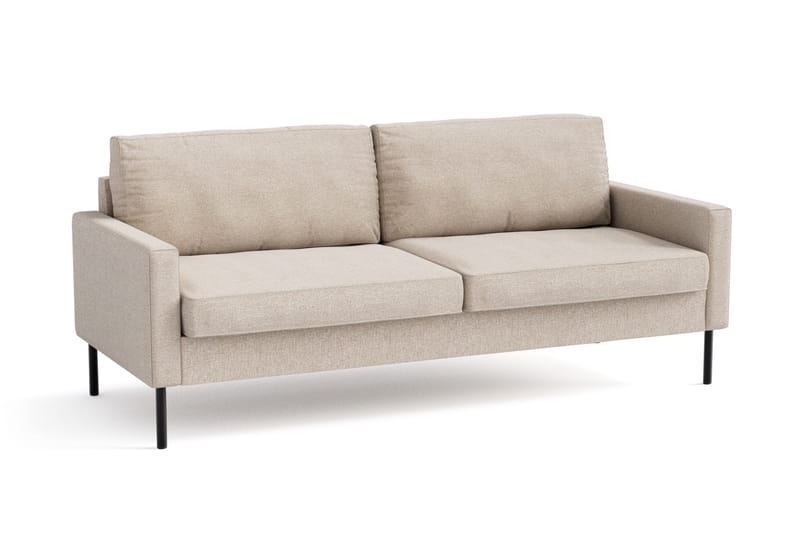 Nevada 3-istuttava Small Kangassohva 198 cm leveä - Beige - Huonekalut - Sohva - 3:n istuttava sohva