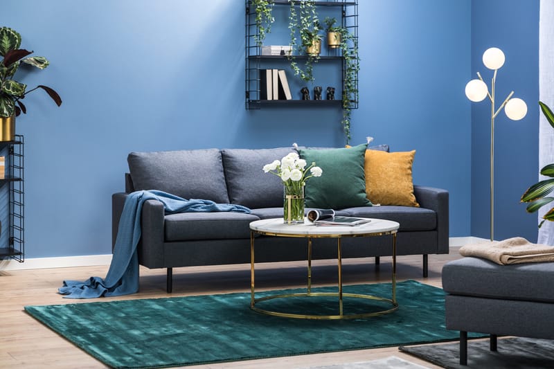 Peppe 3-istuttava Kangassohva - Tummanharmaa - Huonekalut - Sohva - 3:n istuttava sohva