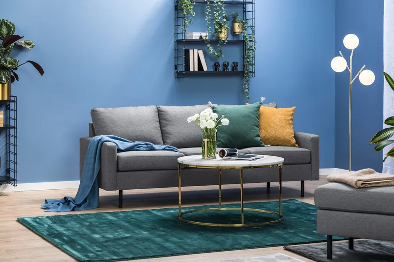 Peppe 3-istuttava Kangassohva - Vaaleanharmaa - Huonekalut - Sohva - 3:n istuttava sohva