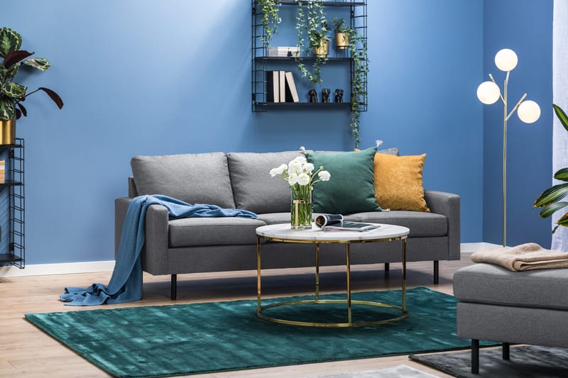 Peppe 3-istuttava Kangassohva - Vaaleanharmaa - Huonekalut - Sohva - 3:n istuttava sohva