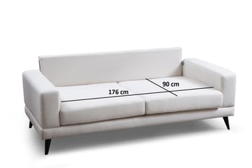 Selder levitettävä syvä vuodesohva kangasta - Beige - Huonekalut - Sohva - Vuodesohva - 3 istuttava vuodesohva