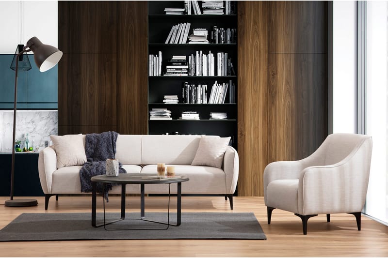 Sohva 3:n ist Wangaratta - Valkoinen - Huonekalut - Sohva - 3:n istuttava sohva