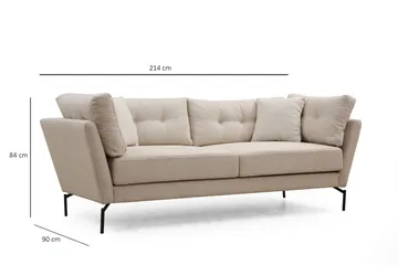 Sohva 3:n ist Yass - Beige - Huonekalut - Sohva - 3:n istuttava sohva