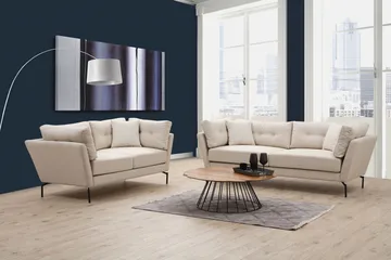 Sohva 3:n ist Yass - Beige - Huonekalut - Sohva - 3:n istuttava sohva